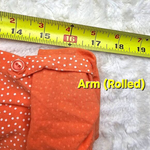 L.L.Bean Short/Long-Sleeve Blouse Coral/Orange Women's Size Large - Picture 13 of 13